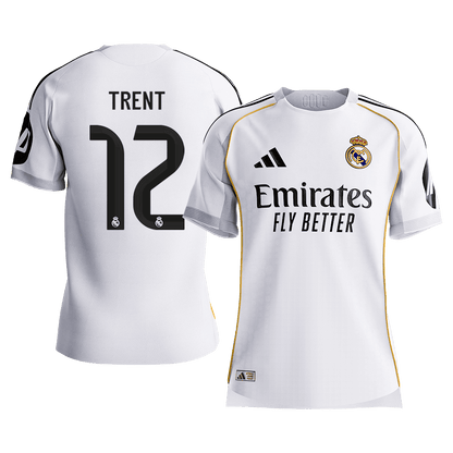 TRENT #12 Real Madrid Mens Home Soccer Jersey 2025/26 White - Player Version [PREMIUM]