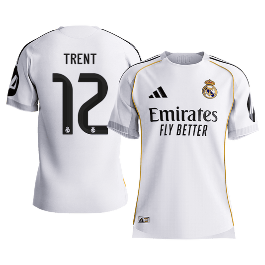 TRENT #12 Real Madrid Mens Home Soccer Jersey 2025/26 White - Player Version [PREMIUM]