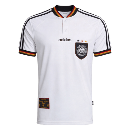 Retro Germany Mens Home Soccer Jersey 1996 White