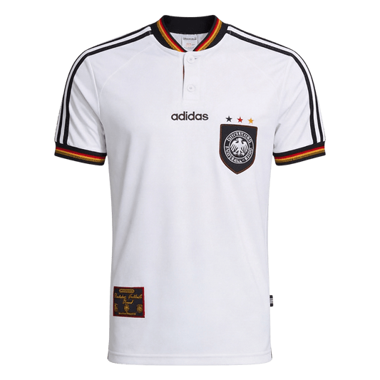 Retro Germany Mens Home Soccer Jersey 1996 White