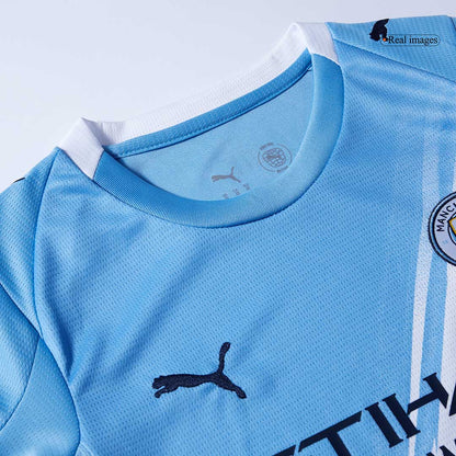 Manchester City Kids Home Soccer Full Set 2025/26 Blue