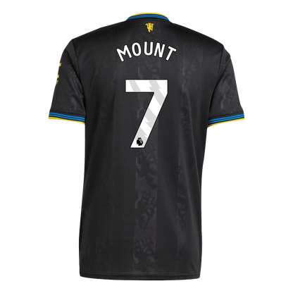 MOUNT #7 Manchester United Mens Third Away Soccer Jersey 2025/26 Black