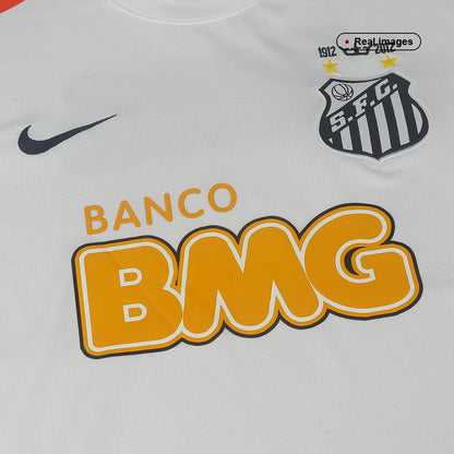 Retro NEYMAR JR #11 Santos FC Mens Home Soccer Jersey 2012 White
