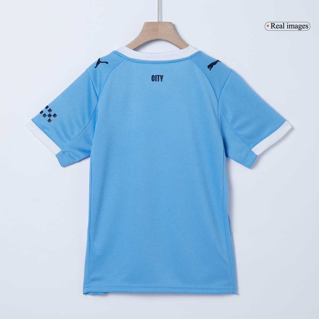 Manchester City Kids Home Soccer Full Set 2025/26 Blue