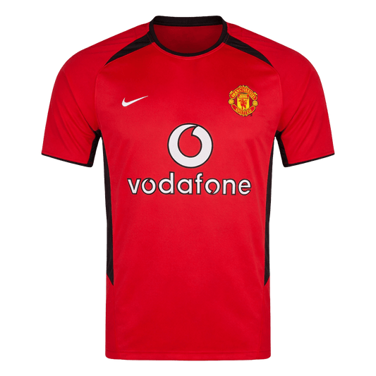 Retro Manchester United Mens Home Soccer Jersey 2002/04 Red