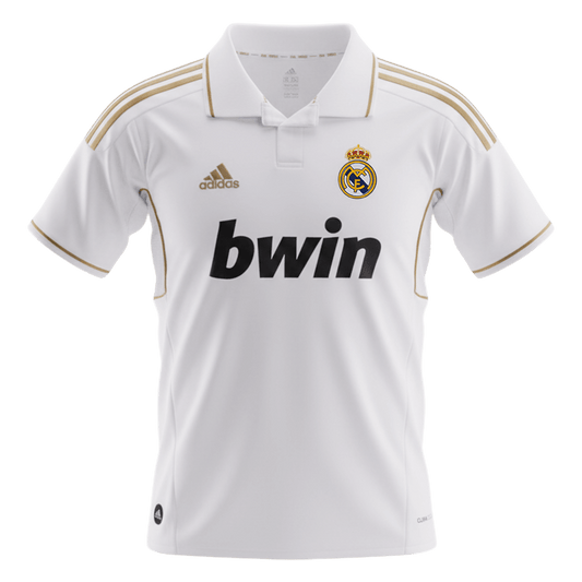 Retro Real Madrid Mens Home Soccer Jersey 2011/12 White