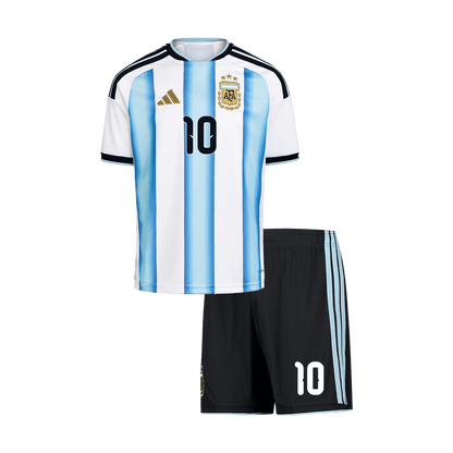MESSI #10 Argentina Kids Home Soccer Kit World Cup 2026 Blue&White [PREMIUM]