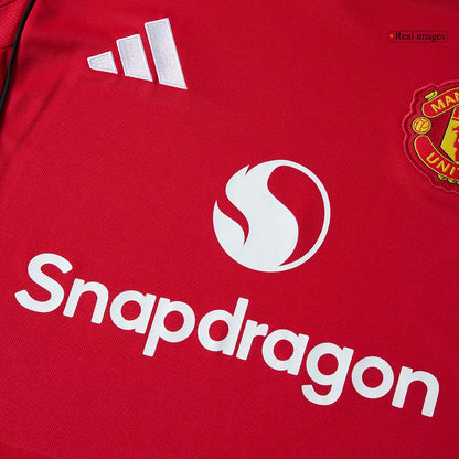 Manchester United Mens Home Long Sleeve Soccer Jersey 2025/26 Red
