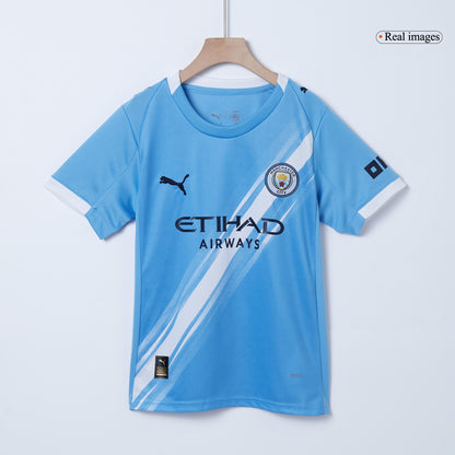 Manchester City Kids Home Soccer Full Set 2025/26 Blue