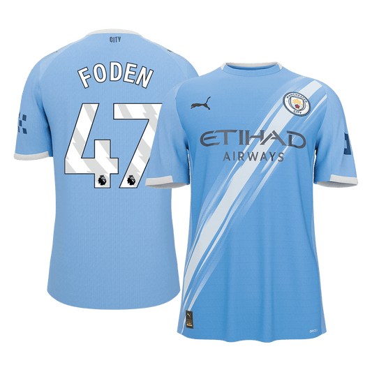 FODEN #47 Manchester City Mens Home Soccer Jersey 2025/26 Blue [PREMIUM]