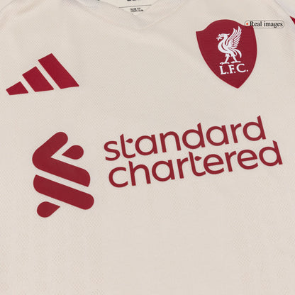Liverpool Mens Away Soccer Jersey 2025/26 White - Player Version