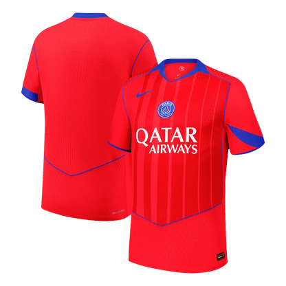 PSG Mens Third Away Soccer Jersey 2025/26 Red - Player Version