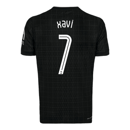 XAVI #7 Tottenham Hotspur Mens Away Soccer Jersey UCL 2025/26 Black