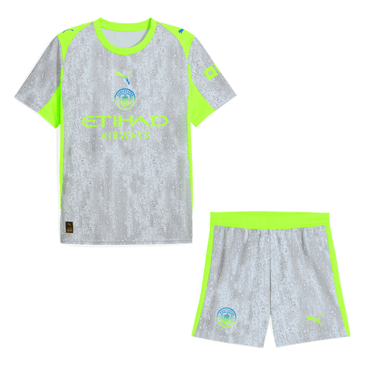 Manchester City Mens Third Away Soccer Kit 2025/26 Gray