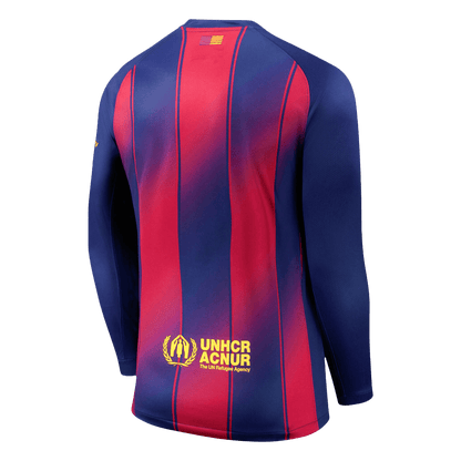 Barcelona Mens Home Long Sleeve Soccer Jersey 2025/26 Red&Blue