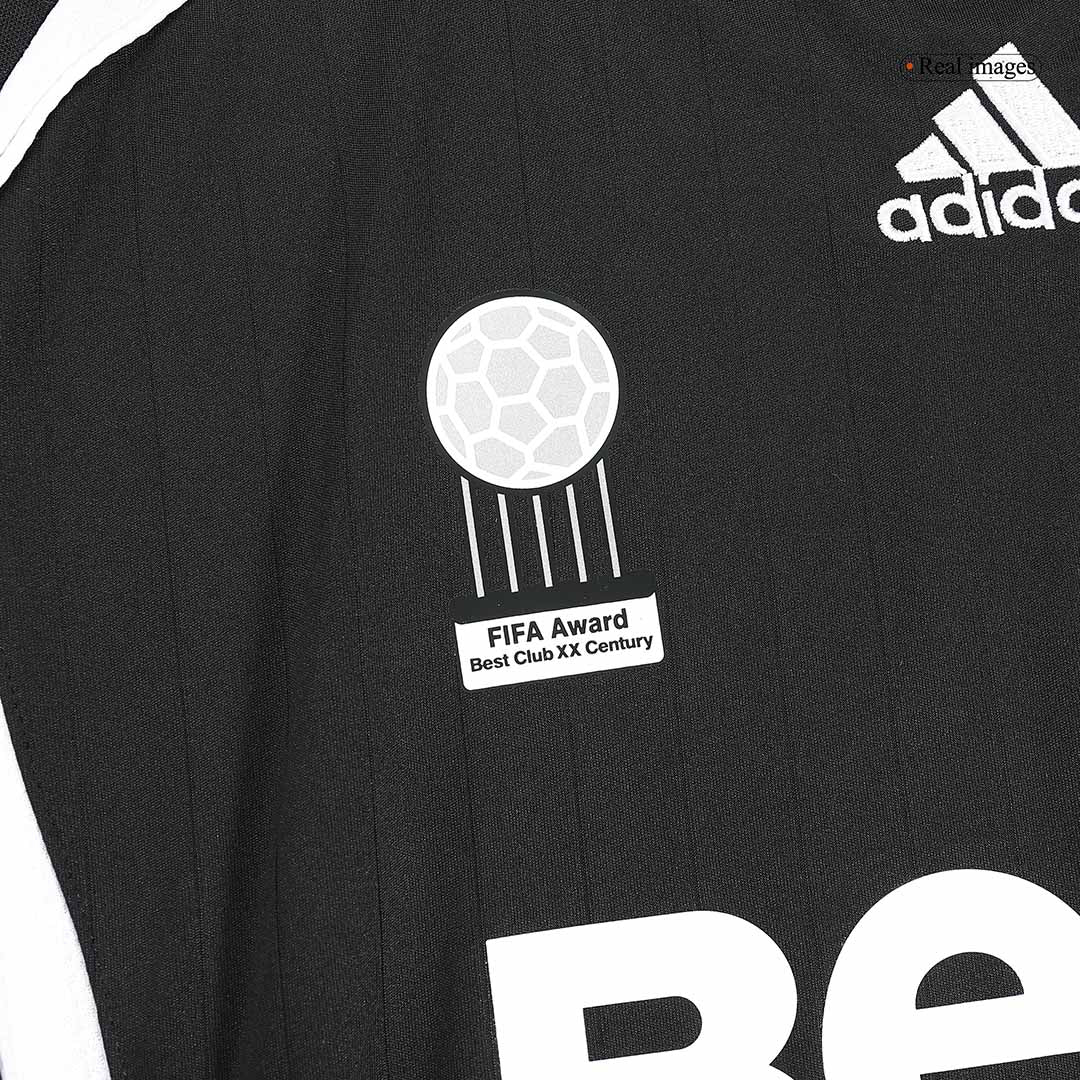 Retro Real Madrid Mens Away Long Sleeve Soccer Jersey 2006/07 Black