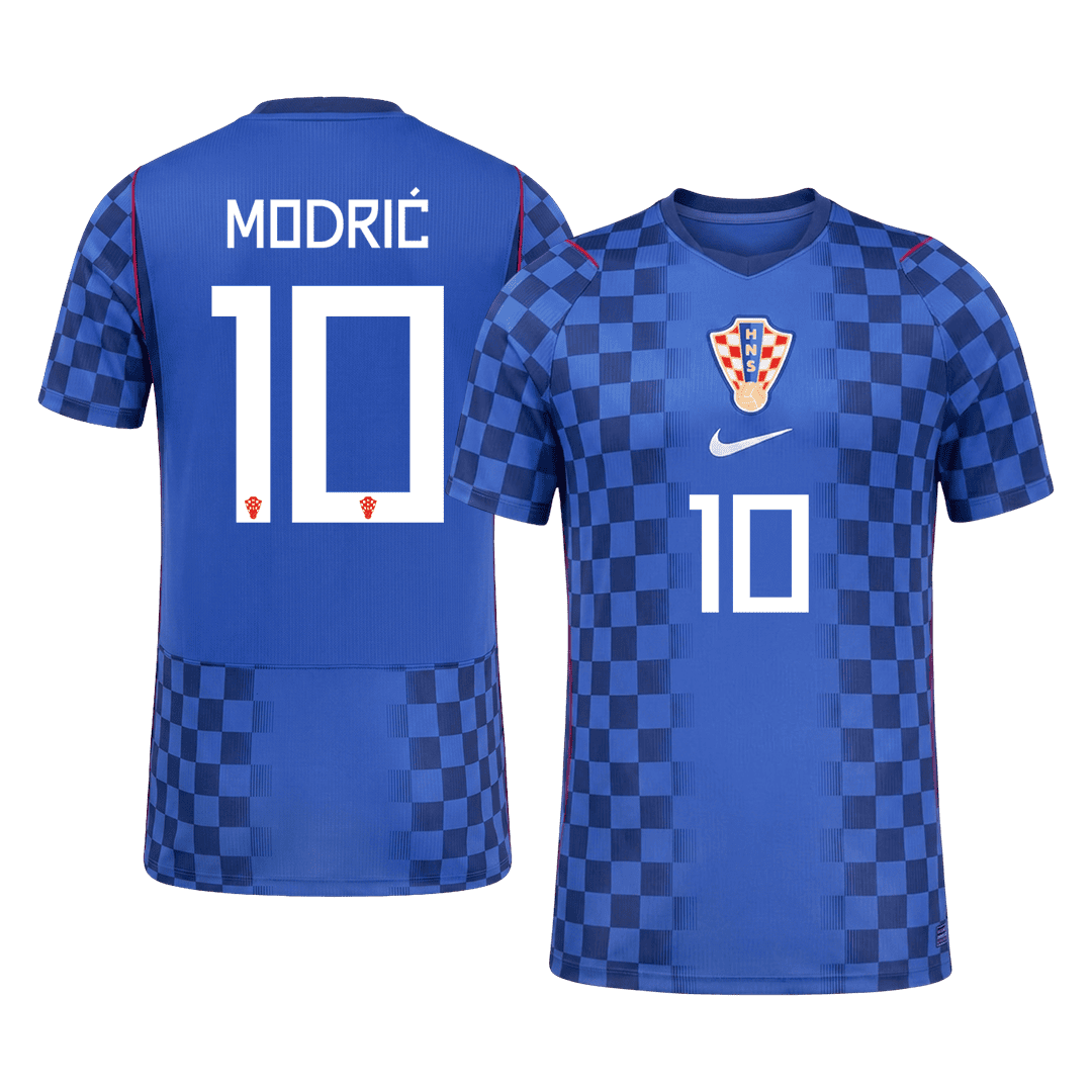 MODRIĆ #10 Croatia Mens Away Soccer Jersey World Cup 2026 Blue