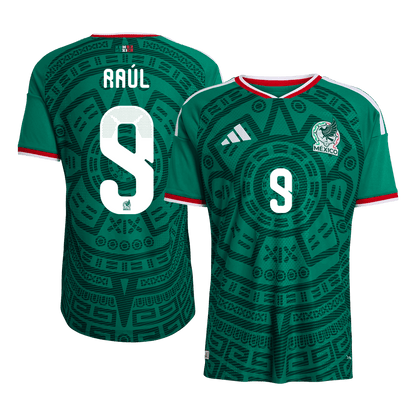 Raúl #9 Mexico Mens Home Soccer Jersey World Cup 2026 Green - Player Version