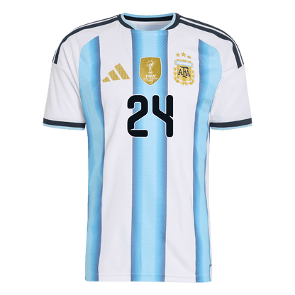 E. FERNÁNDEZ #24 Argentina Mens Home Soccer Jersey World Cup 2026 Blue&White - Player Version