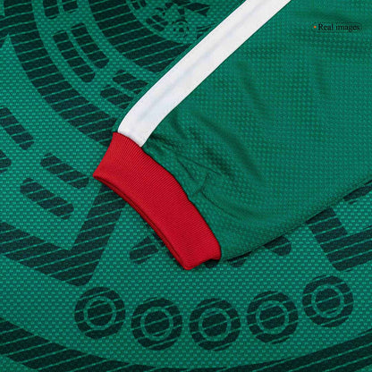 Mexico Mens Home Long Sleeve Soccer Jersey World Cup 2026 Green