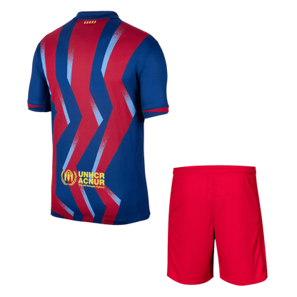 Barcelona Mens Fourth Away Soccer Kit 2025/26 Red&Blue