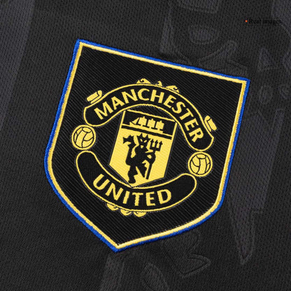 Manchester United Mens Third Away Long Sleeve Soccer Jersey 2025/26 Black