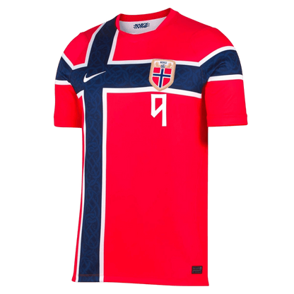 BRAUT HAALAND #9 Norway Mens Home Soccer Jersey World Cup 2026 Red - Player Version