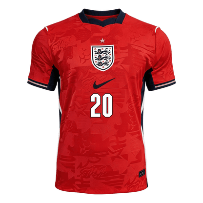 PALMER #20 England Mens Away Soccer Jersey World Cup 2026 Red