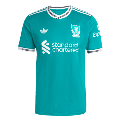 Liverpool Mens Third Away Soccer Jersey 2025/26 Green - Player Version