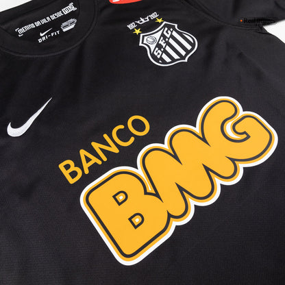 Retro Santos FC Mens Away Soccer Jersey 2011/12 Black