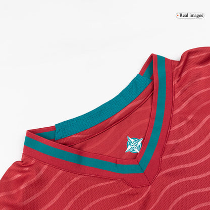 Portugal Mens Home Long Sleeve Soccer Jersey World Cup 2026 Red