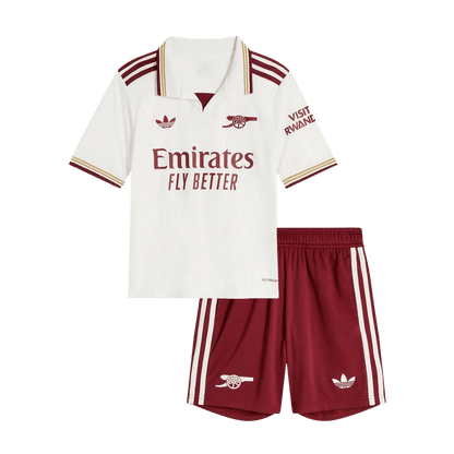 Arsenal Kids Third Away Soccer Kit 2025/26 White