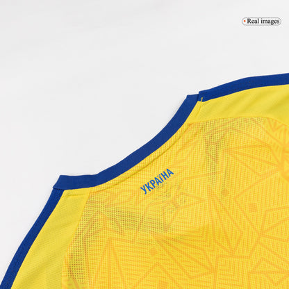 Ukraine Mens Home Soccer Jersey World Cup 2026 Yellow - Player Version