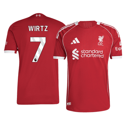 WIRTZ #7 Liverpool Mens Home Soccer Jersey 2025/26 Red - Player Version