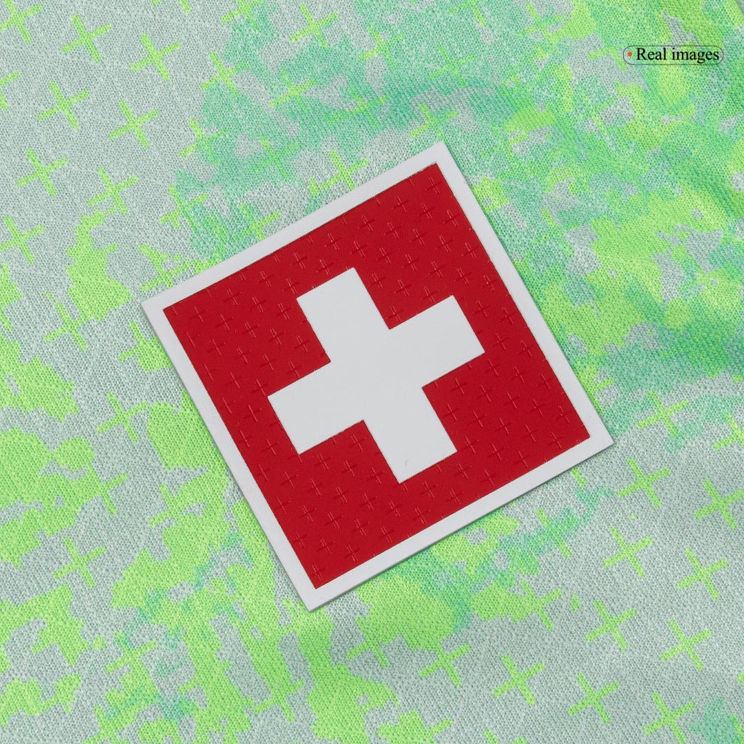Switzerland Mens Away Soccer Jersey World Cup 2026 Green - Player Version