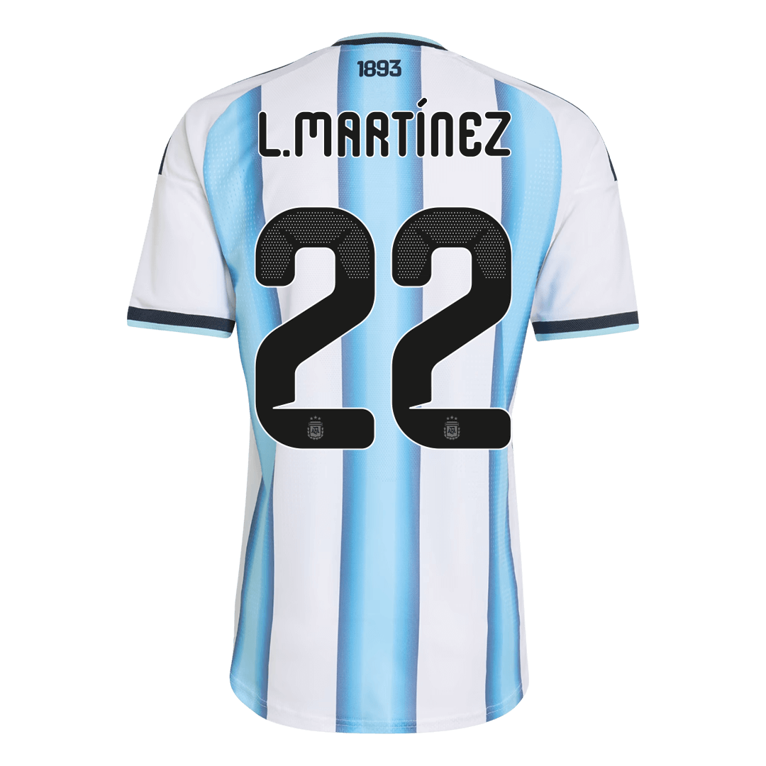 L.MARTÍNEZ #22 Argentina Mens Home Soccer Jersey World Cup 2026 Blue&White - Player Version