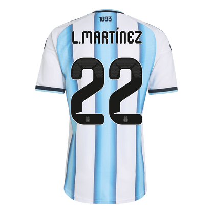 L.MARTÍNEZ #22 Argentina Mens Home Soccer Jersey World Cup 2026 Blue&White - Player Version