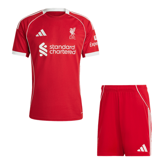 Liverpool Mens Home Soccer Kit 2025/26 Red