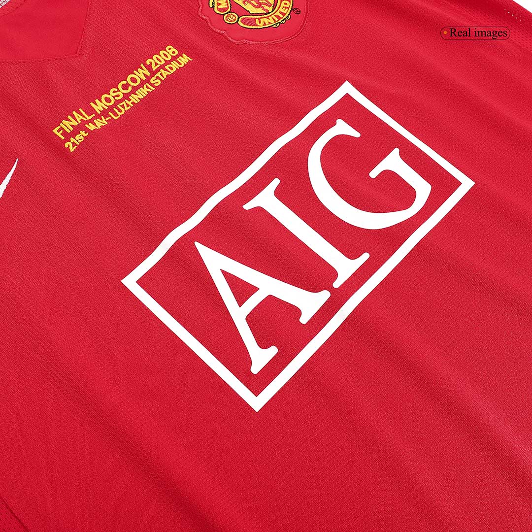 Retro RONALDO #7 Manchester United Mens Home Soccer Jersey UCL Final UCL 2007/08 Red