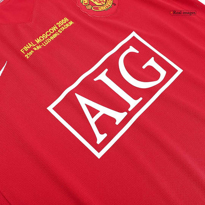 Retro RONALDO #7 Manchester United Mens Home Soccer Jersey UCL Final UCL 2007/08 Red