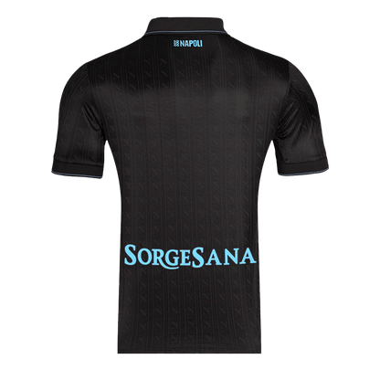 Napoli Mens Third Away Soccer Jersey 2025/26 Black