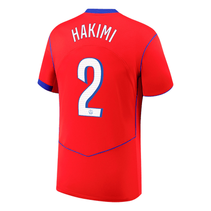 HAKIMI #2 PSG Mens Third Away Soccer Jersey 2025/26 Red