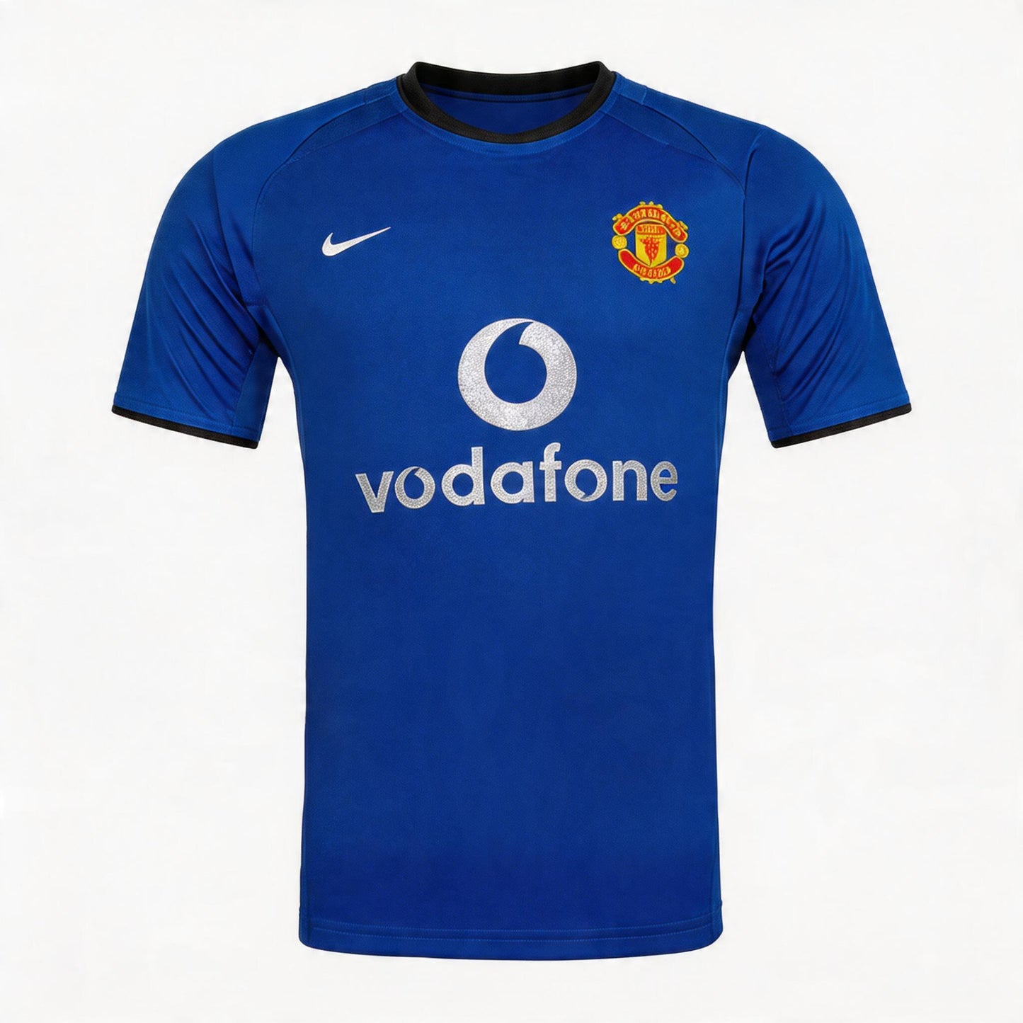 Retro Manchester United Mens Third Soccer Jersey 2002/03 Blue