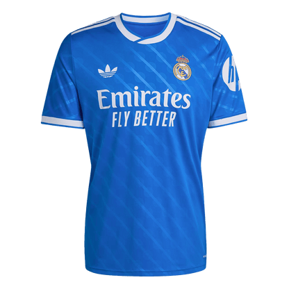 VINI JR. #7 Real Madrid Mens Third Away Soccer Jersey 2025/26 Blue