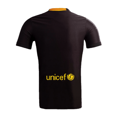Retro Barcelona Mens Third Away Soccer Jersey 2013/14 Black