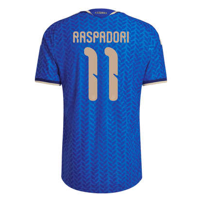 RASPADORI #11 Italy Mens Home Soccer Jersey World Cup 2026 Blue - Player Version