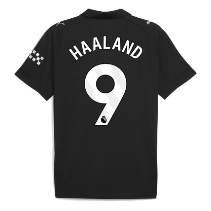 HAALAND #9 Manchester City Mens Away Soccer Jersey 2025/26 Black