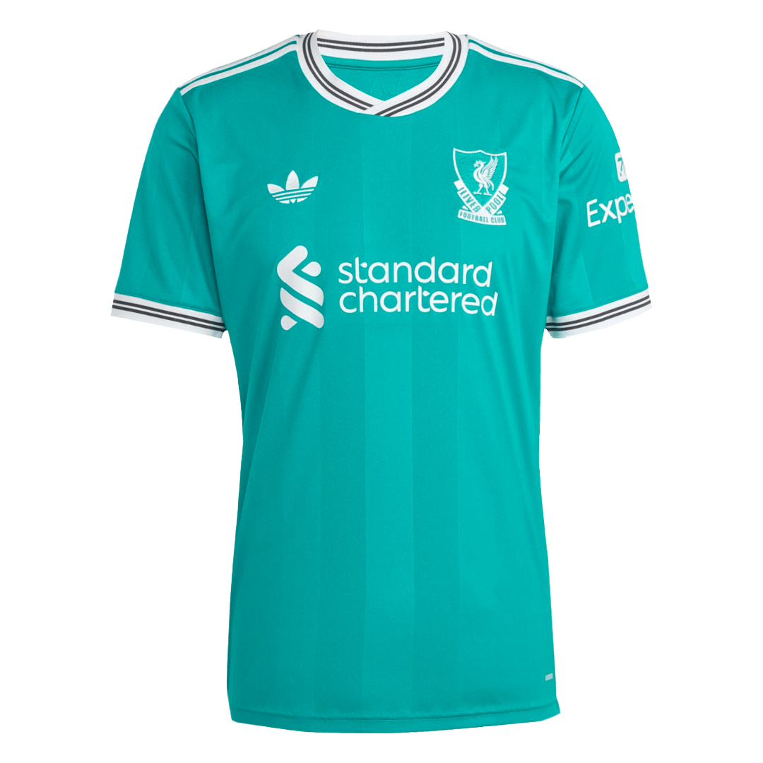 Liverpool Mens Third Away Soccer Jersey 2025/26 Green
