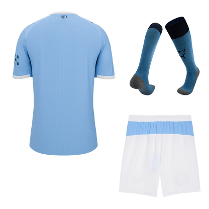 Manchester City Mens Home Soccer Full Set 2025/26 Blue [PREMIUM]