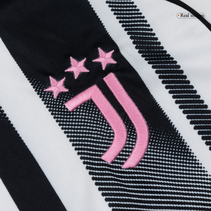 Juventus Mens Home Long Sleeve Soccer Jersey 2025/26 Black&White